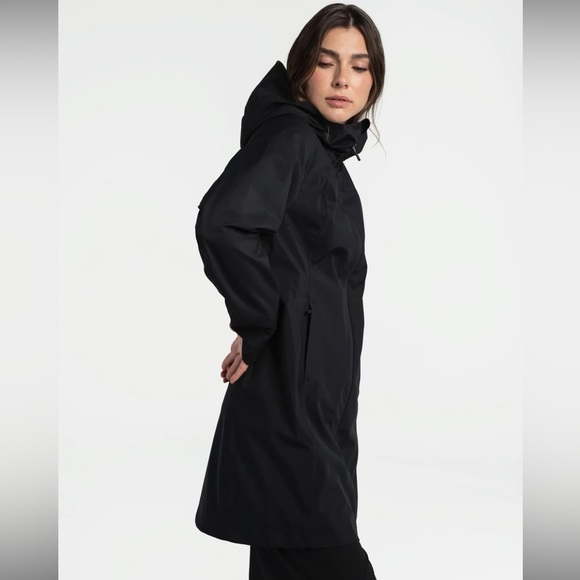NWOT Lole Element Long Rain Jacket Waterproof Classic Chic - Picture 3 of 5